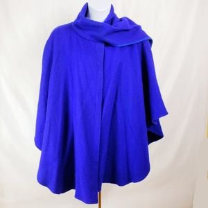 Vintage Cindy's Woolwear Blue Wool Cape